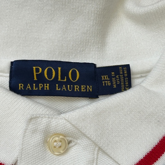 POLO RALPH LAUREN - Sm PONY US Olympic Team MENs 2XL WHITE POLO ALL EMBROIDER - Picture 2 of 8